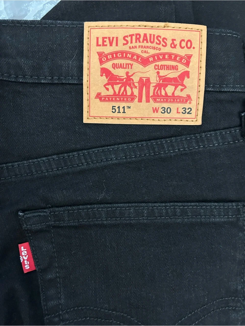 Levi's 511 Slim Jeans Men's Size 30x32 Black Denim Stretch Classic